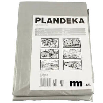 Тент сірий 4*5 м Plandeka