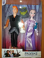 Куклы из мультфильма Холодное Сердце Кристофф и Эльза со Снеговиком Олафом Гномом и Ящерицей