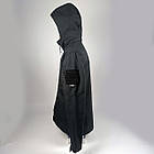 Тактична куртка осінь весна Софтшелл утеплена з капюшоном COMBAT Tactical фліс Чорна M, фото 6