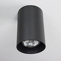 Точечный накладной светильник цилиндр черный цвет 80х120 мм
