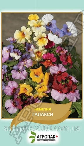 Насіння Немезія зобоподібна Галаксі 0,1 грама Агропак