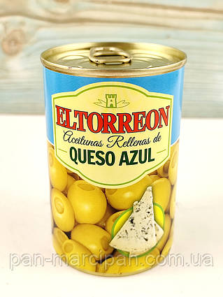 Оливки зелені фаршировані блакитним сиром El Torreon 300g/130g (Іспанія)