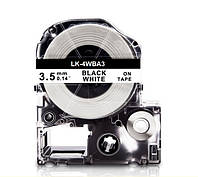 Картридж с термоусадочной трубкой для принтера Epson LabelWorks LK4WBA3 3,5 мм 2,5 м Черный/Белый