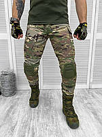 Штаны тактические мультикам с наколенниками, тактические штаны всу камуфляжные, брюки уставные армейские зсу