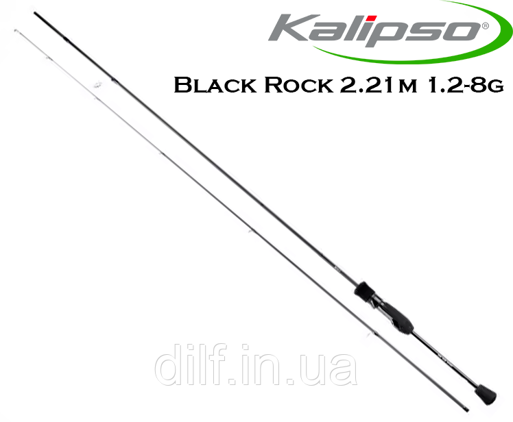 Вудлище спінінгове Kalipso Black Rock BRS-732UL-S 2.21m 1.2-8g, фото 1