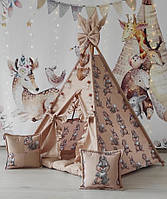 Намет дитячий Вігвам для дітей курінь для ігор Веселі кульки БОН БОН + кошик Повний комплект!
