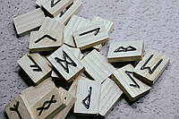 Руны деревянные (Wooden runes) с гравировкой