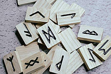 Руни дерев'яні (Wooden runes) з гравіюванням, фото 3