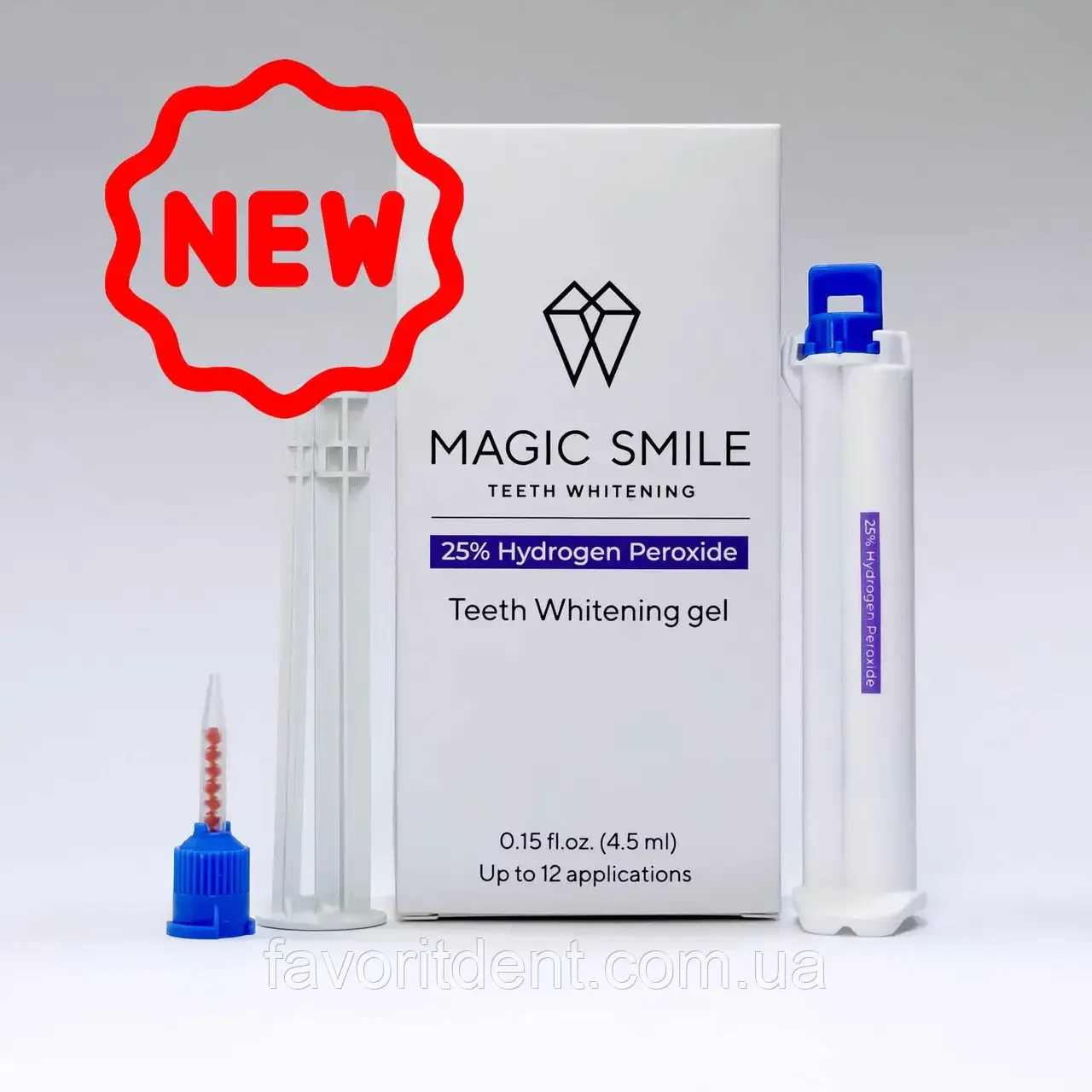 MAGIC SMILE ПЕРЕКИС 25% HYDROGEN PEROXIDE REFILL. ГЕЛЬ ДЛЯ ВІДБІЛЮВАННЯ ЗУБІВ. ДО 4 ПАЦИЕНТОВ.