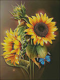 (Електронна)Схема для вишивки крестом або петитом :"Соняшники та метелик", фото 2