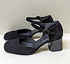 STTOPA Розміри 36-45. Туфлі великих розмірів шкіряні. Каблук 6,5 см. 366-3645-65 Чорні, фото 3