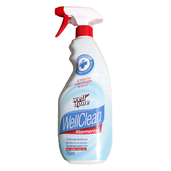Дезинфікуючий засіб для ванної кімнати Well Done Bathroom Disinfection без хлору 750 мл, фото 1