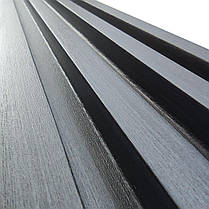 Декоративна стіновая рейка планка на стіну стінова панель 300х16х2,3см темно-сіра, фото 4