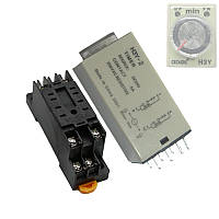 Реле часу, таймер H3Y-2, 0-5c 24В 5А на DIN-рейку