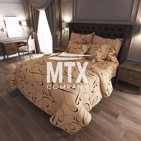 Комплект постільної білизни 1,5 ТМ MTX "БЯЗЬ ГОЛД" ВЕНЗЕЛЬ НА БЕЖЕВОМУ