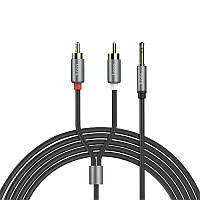 Аудио кабель Aux Hoco UPA10 Lotus Double RCA Audio 3.5 mm (1,5м)