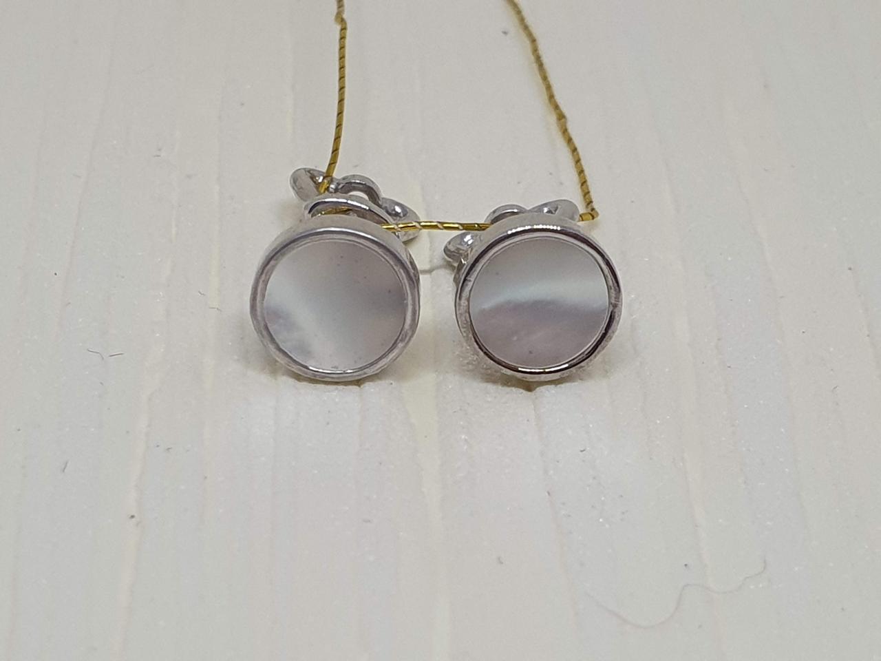 Золоті сережки з перламутром. 3С196/68Б