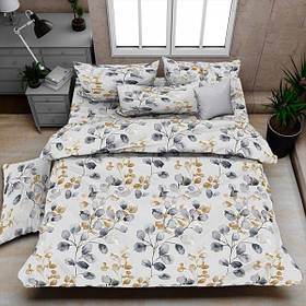 Комплект постільної білизни 1,5 ТМ MTX "БЯЗЬ ГОЛД" ГІЛКИ НА МОЛОЧНОМУ