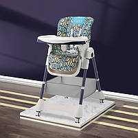 Дитячий стільчик для годування складаний Bestbaby BS-806 Graffiti 1 шт., фото 2