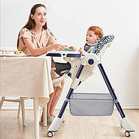 Дитячий стільчик для годування складаний Bestbaby BS-806 Graffiti 1 шт., фото 3