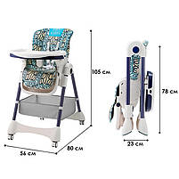 Дитячий стільчик для годування складаний Bestbaby BS-806 Graffiti 1 шт., фото 8