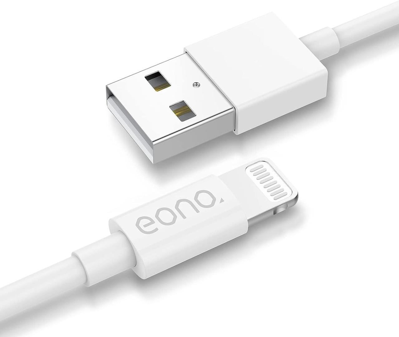 Бренд Amazon - Кабель зарядного пристрою Eono Lightning для iPhone, сертифікований Apple MFi, шнур швидкої зарядки USB, 1 м, фото 1
