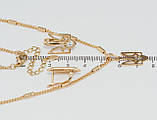 Набір Xuping Позолота 18K Сережки Кулон на ланцюжку (202078) "Герб України" довжина 45-50см х 1.5мм, фото 2