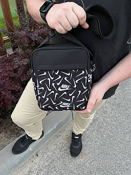 Барсетка Nike чорного кольору / Чоловіча спортивна сумка через плече найк / Сумка Nike