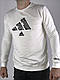 Чоловічий брендовий світшот Adidas (Адідас) весняний осінній білий Туреччина. Кофти світшоти. Чоловічий одяг, фото 2