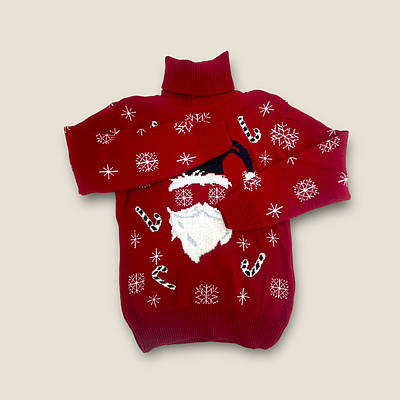Дитячий теплий новорічний светр, червоний на хлопчика, затишний No8250 ( р.6-9 років)