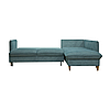 Кутовий розкладний диван на ніжках MeBelle NORDIK-CORNER 280 см, правий, лівий кут, темно-сірий велюр, фото 8