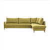 Кутовий розкладний диван на ніжках MeBelle NORDIK-CORNER 280 см, правий, лівий кут, темно-сірий велюр, фото 10