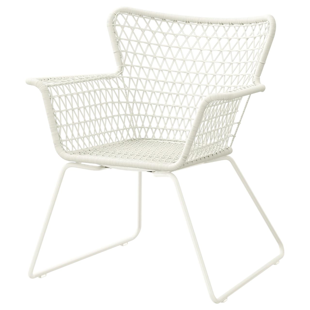 Легкое кресло IKEA ХЭГСТЕН, садовий, белый, 202.098.62 - фото 1 - id-p1924484853