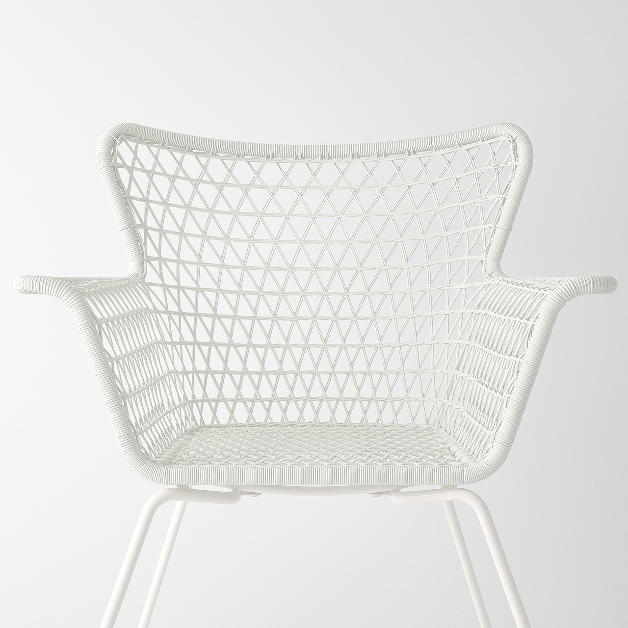 Легкое кресло IKEA ХЭГСТЕН, садовий, белый, 202.098.62 - фото 5 - id-p1924484853