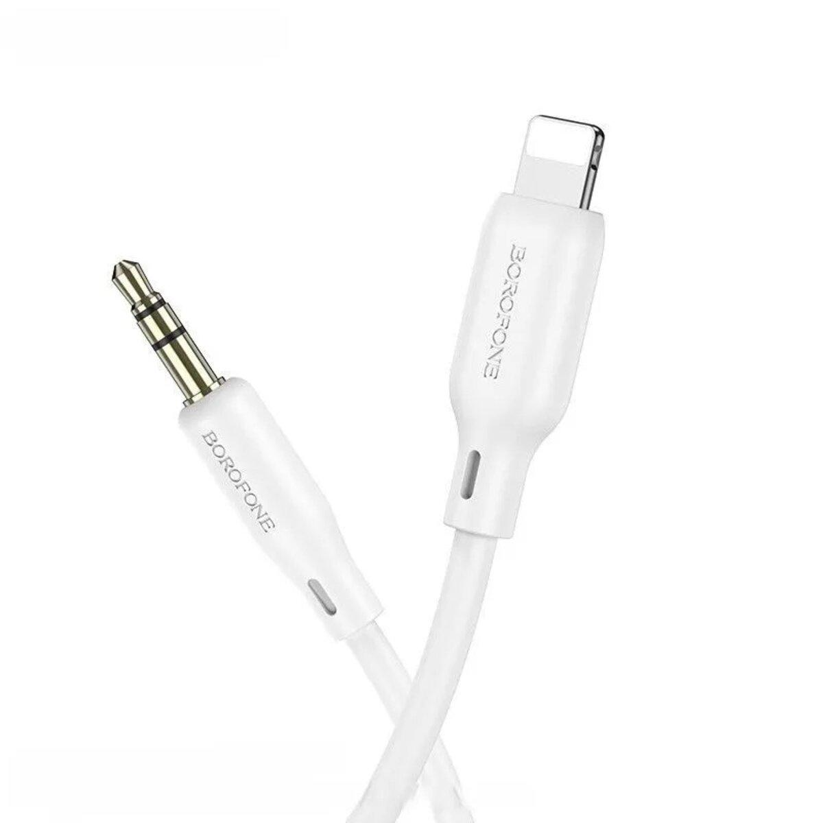 Аудіокабель BOROFONE BL18 iP silicone digital audio conversion cable White