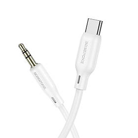 Аудіокабель BOROFONE BL18 Type-C silicone digital audio conversion cable White ly