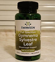 Джімнема Сильвестра Swanson Gymnema Sylvestre Leaf 400 мг 100 капсул Підтримка рівня цукру в крові