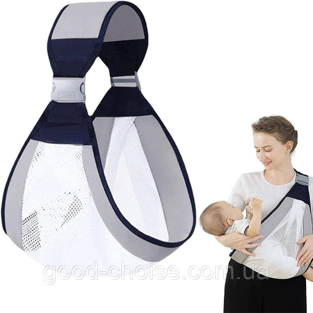 Слінг кенгуру для новонародженого до 20кг, BABY SLING, Зелений / Рюкзак слінг для дітей / Перенесення для малюка, фото 1