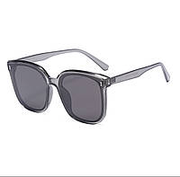 Имиджевые солнцезащитные очки женские квадратной формы в черного цвета