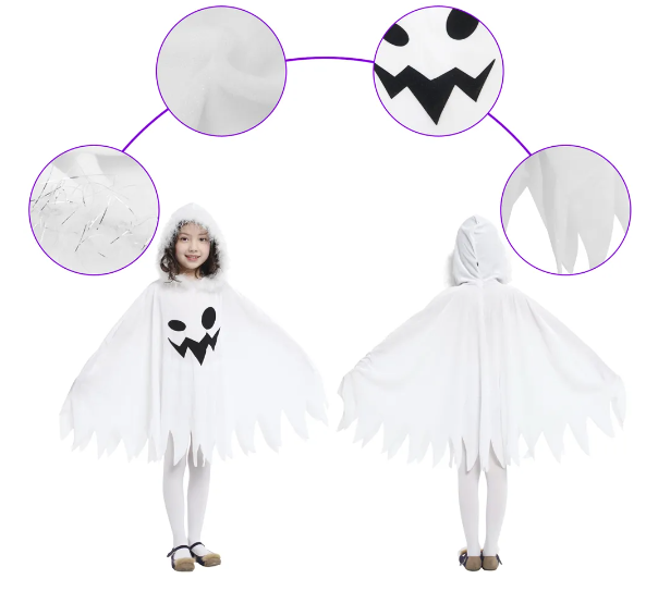 Детский карнавальный костюм призрак на девочку ABC M (4-6 лет) - фото 3 - id-p1924550512