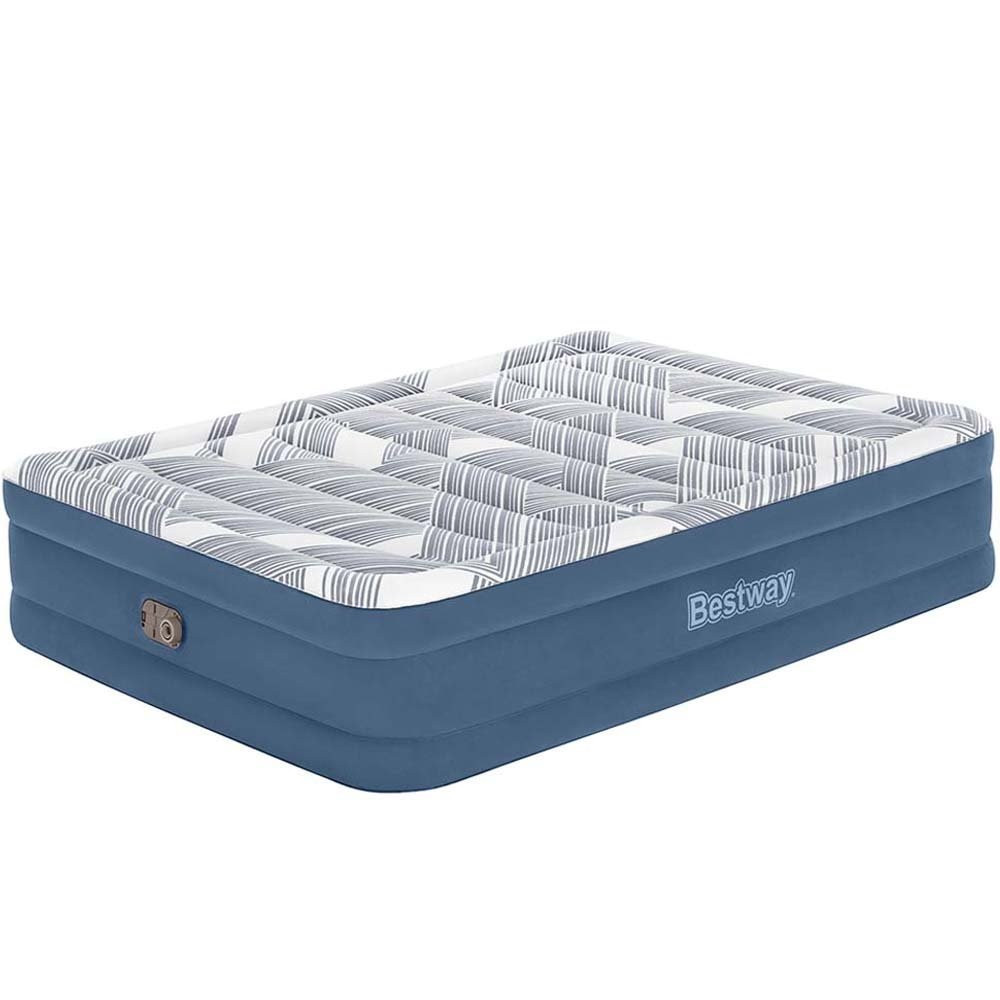 Надувние ліжко Вestway 6713C Tritech Fashion Flock Queen (203 x 152 x 46см)  з вбудованим електронасосом