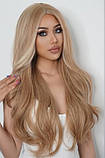 Перука білявки хвиляста довга пшенична, фото 2