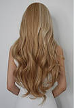 Перука білявки хвиляста довга пшенична, фото 3