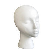 Манекены головы из пенопласта 50 см для шапок, Белый манекен головы для париков очков рисования