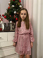 Детское платье из паэтки Новогоднее, праздничное нарядное платье для девочки