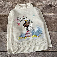 Детский свитер для девочки молочный Турция