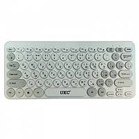 Клавиатура беспроводная mini и мышь keyboard 5263 + приёмник Белая