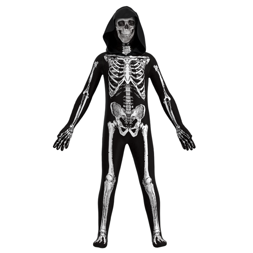 Детский костюм скелета на Хэллоуин ABC M (110 - 120 см) - фото 1 - id-p1924562565