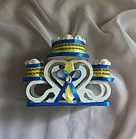 Весільний підсвічник в українському стилі "Жовто-блакитний"
