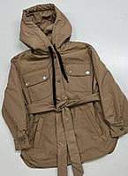 Детская куртка демисезонная для девочки подростка курточка - рубашка стильная кемел